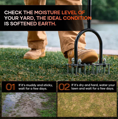 GARDENMATE - 2 In 1 Lawn Aerator